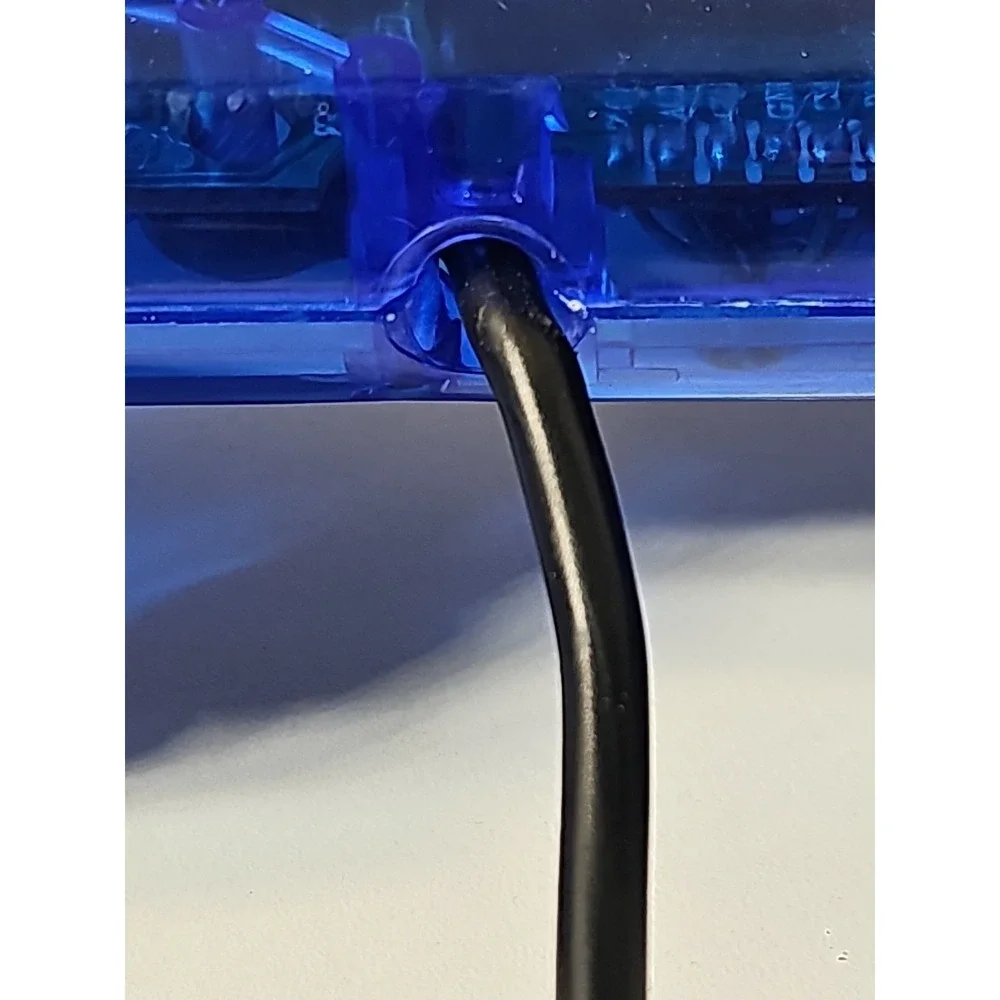 PS2 Wired Replacement Controller Transparent Blue For PlayStation 2 Tested Works
